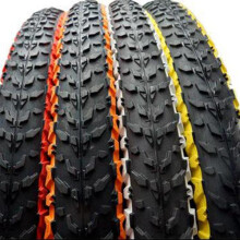 (White) Bikes Bicycles Colorful Cover Tube Tire 26*1.95 MTB Soft Rim