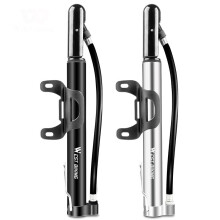 (Silver) Bicycle Foot Pump Aluminum Alloy 120PSI Cycling Tire Air Inflator Portable Pump MTB Mountain Bike Accessories AV/FV