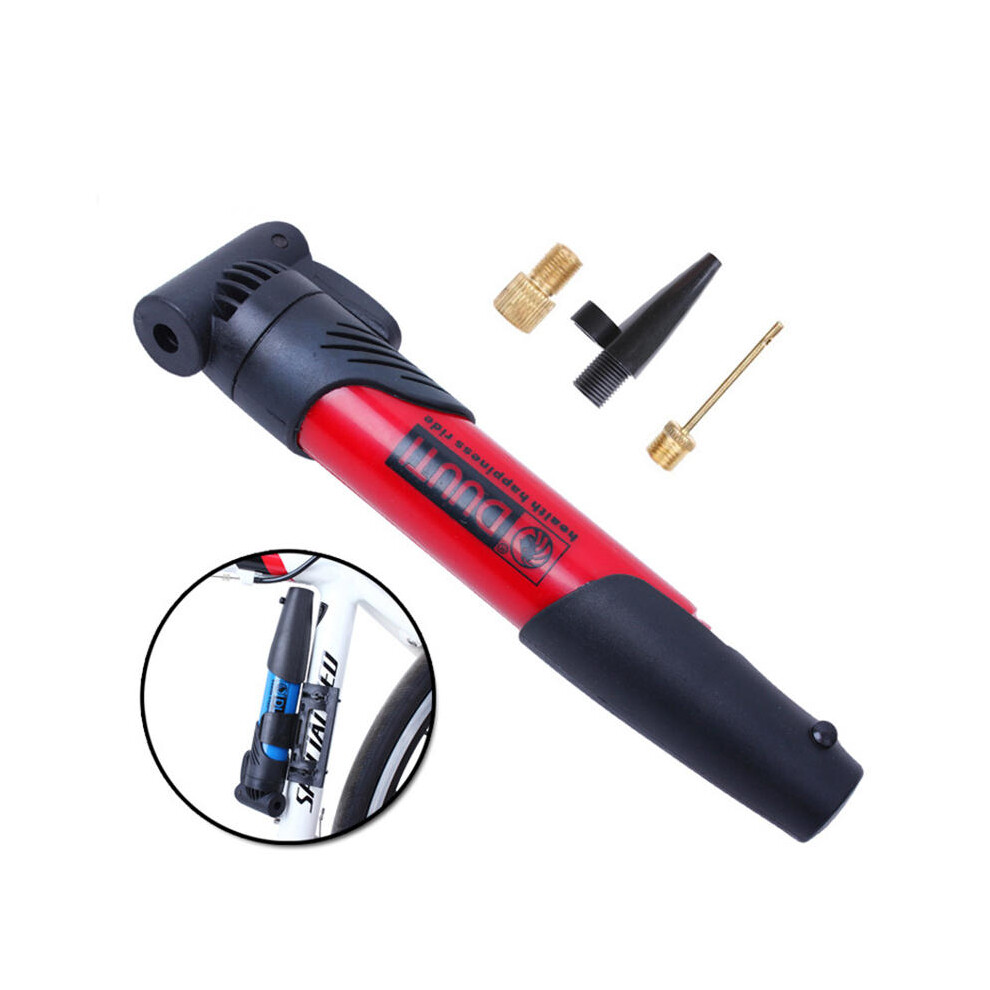 (Black) Bike Bicycle Inflator Pump Mini Portable Ball Toys MTB Road Bike Tire Motorcycle E-bike