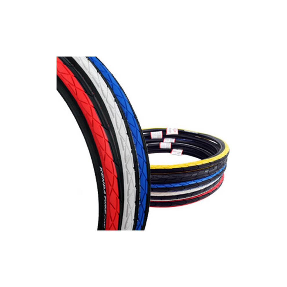 (Blue) Mountain Bike Colored Tire 26 x 1.5 Inch Bald Tyre