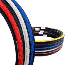(Red) Mountain Bike Colored Tire 26 x 1.5 Inch Bald Tyre