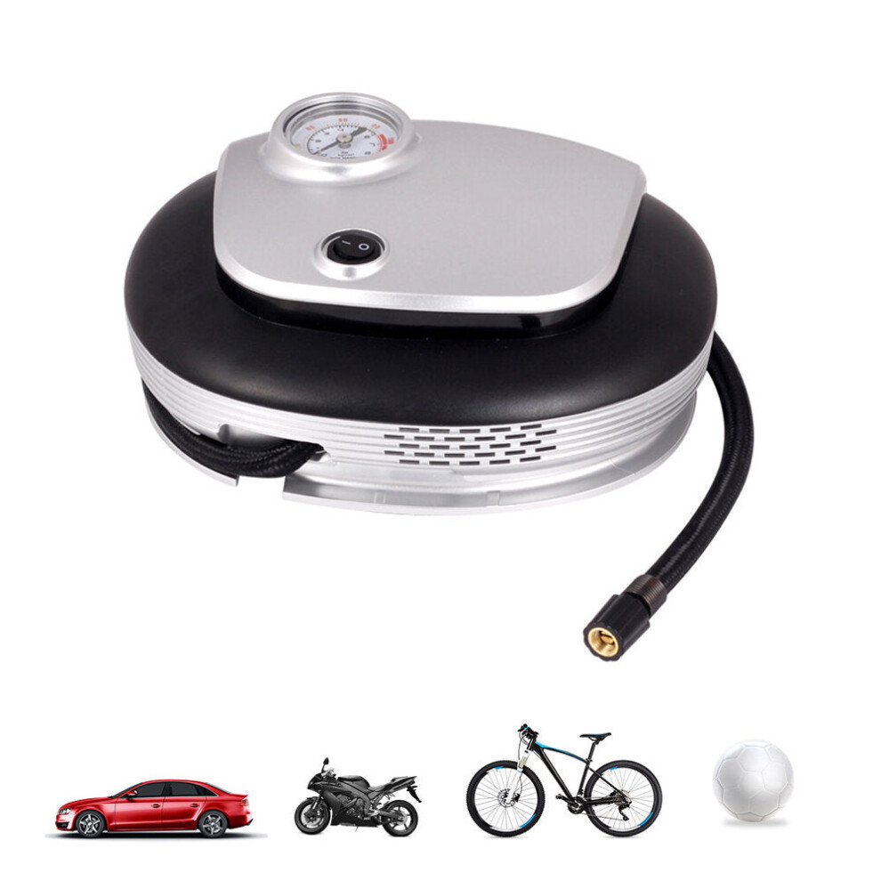 Mini Electric Air Pump 12VDC 10A Multifunction Inflator Tire Pressure Deflator for Bicycle Motorcycle Ball