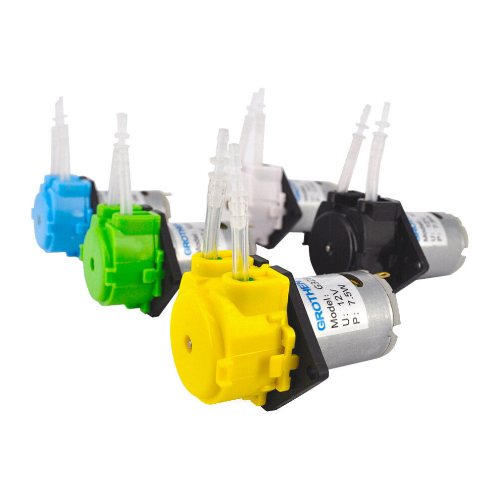 (Yellow, 2*4 Silicone) 24V Micro Peristaltic Pump Water Pumps DC Self-priming Pump Metering Pumps