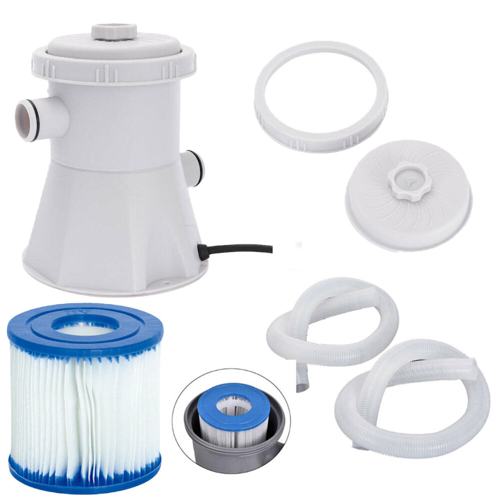 (UK Plug) Swimming Pool Filter Pump Reusable Water Cleaner Electric Filter Pump