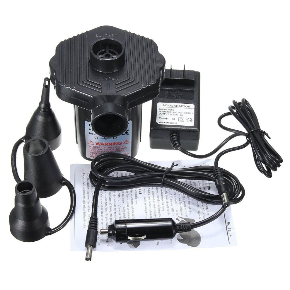 (EU Plug) DC 12V 50W Electric Air Pump Electric Pump for Household and Automobile Pump Inflator