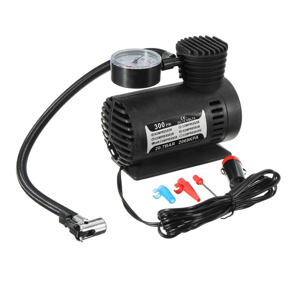 Dc 12V 300Psi Car Air Compressor Portable Tire Inflator Air Pump For Motorcycle Car Auto Bicycle 4250937707893