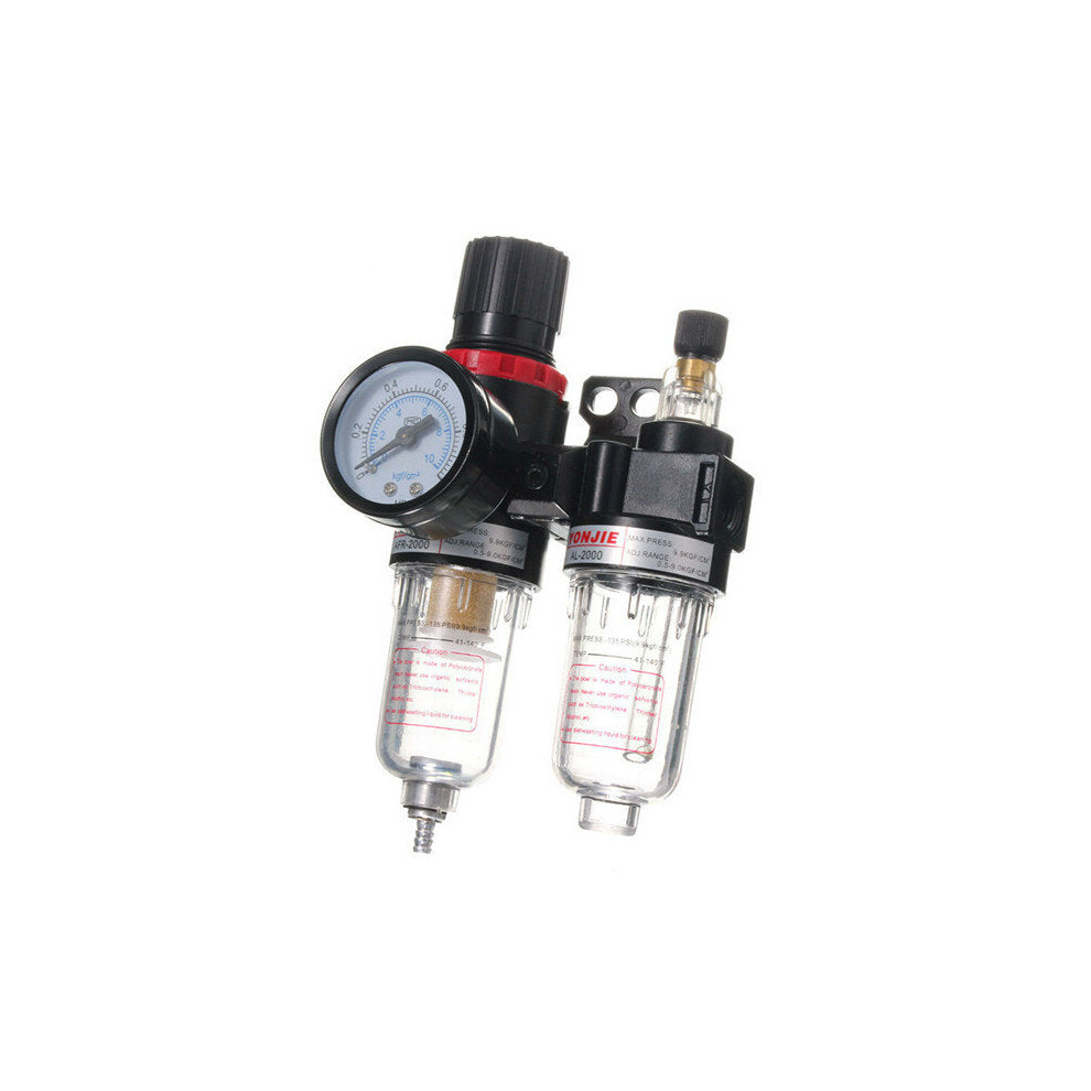 G1/4" In line Air Compressor Filter Regulator Gauge Trap Oil Water Regulator