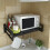 (S, Square Tube Style) Microwave Oven Stand Storage Rack Kitchen Storage Bracket Shelf Space Saving Kitchen Organizer 5