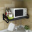 (S, Square Tube Style) Microwave Oven Stand Storage Rack Kitchen Storage Bracket Shelf Space Saving Kitchen Organizer 4