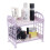 (Beige) Double-layer Hollow Rack Multi-functional Plastic Shelf Desktop Organizer Bathroom Kitchen Storage Rack Holder Shelf 2