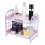 (Beige) Double-layer Hollow Rack Multi-functional Plastic Shelf Desktop Organizer Bathroom Kitchen Storage Rack Holder Shelf 7