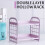 (Beige) Double-layer Hollow Rack Multi-functional Plastic Shelf Desktop Organizer Bathroom Kitchen Storage Rack Holder Shelf 6