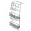 (Coffee) 1Pcs Kitchen Refrigerator Side Grid Storage Rack Side Shelf Rack Organizer 4