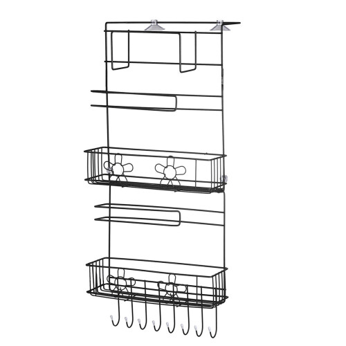 (Coffee) 1Pcs Kitchen Refrigerator Side Grid Storage Rack Side Shelf Rack Organizer 1
