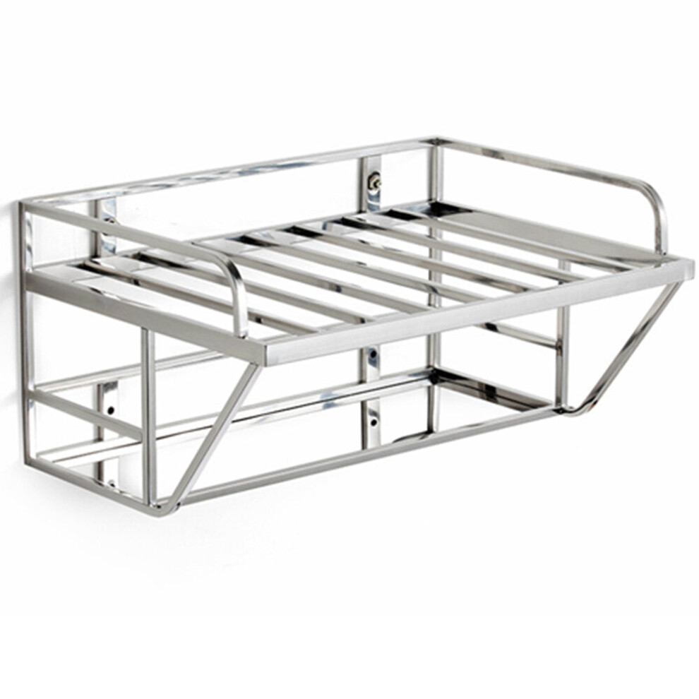 Double Layer Microwave Oven Stand Stainless Steel Storage Rack Shelf Hanging Space Saving Kitchen Bracket Home Supplies