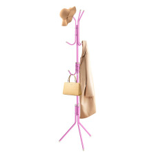(Black) Den Haven Coat Rack Stainless Steel Hat Stand 12 Hooks Clothes Hanger Hall Tree