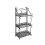 (Black) 3 Layers Storage Rack Iron Art Shelf Multi Functional Kitchen Bathroom Corner Storage Rack for Home Decor Rack 4