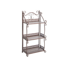 (White) 3 Layers Storage Rack Iron Art Shelf Multi Functional Kitchen Bathroom Corner Storage Rack for Home Decor Rack
