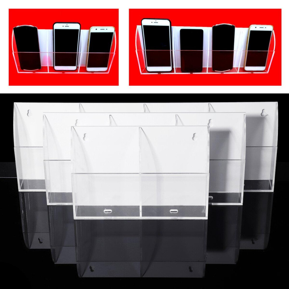 (2 Cases) TV Air Conditioner Remote Control Holder 2-4 Case Acrylic Wall Mount Storage Box TV Box Remote Control