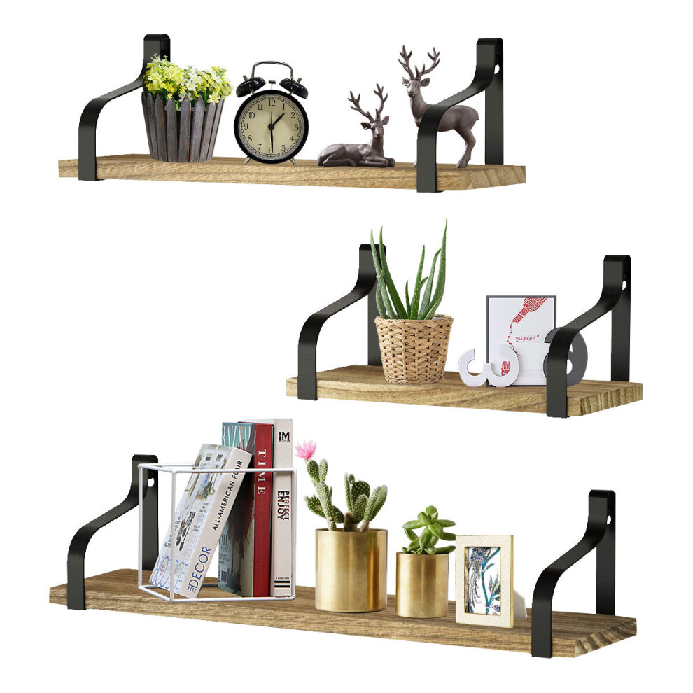 3-Piece Multifunctional Wall Shelf Floating Storage Rack Shelves For Living Room Bedroom Office 4250937504140