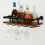 Wall Mounted Wood Rack Goblet Stemware Storage Organizer Rack for Home Kitchen Storage Tool 10