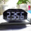 (White) DIY Black Mirror LED Matrix Desktop Alarm Clock Kit 7