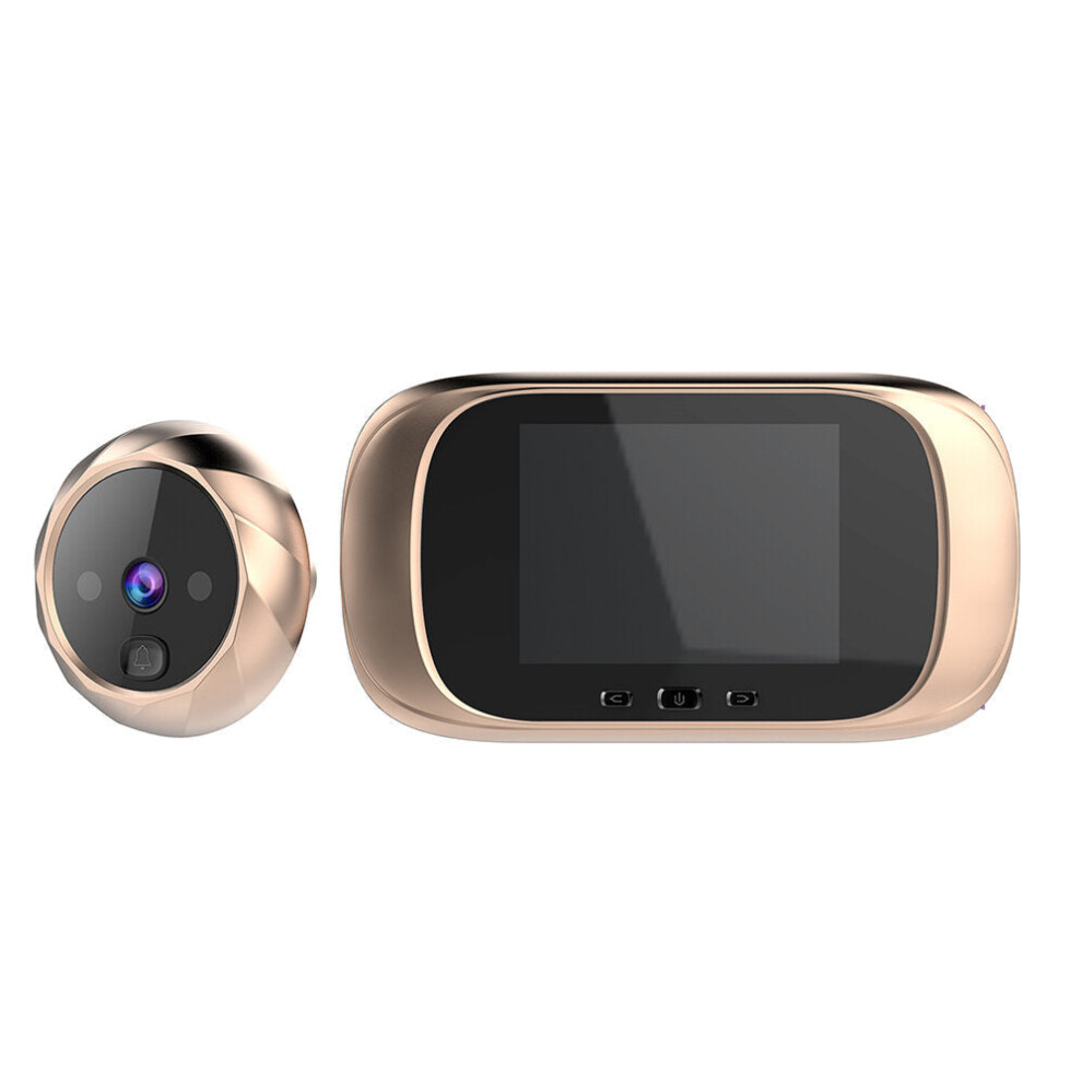 (Gold) Smart Vedio Doorbell 2.8 inch LCD Color Screen Digital Doorbell IR Night Vision Door Peephole Camera Bell