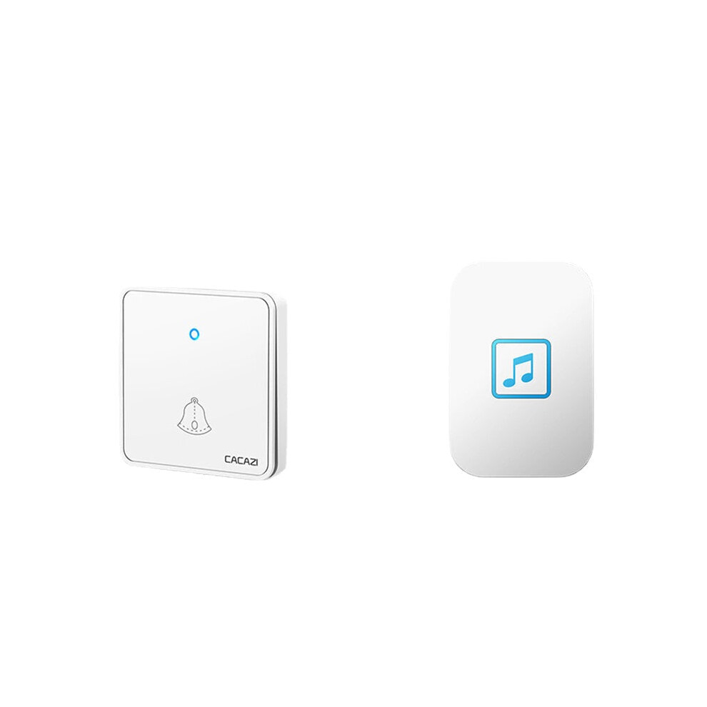 (Black, EU Plug) Wireless Doorbell Waterproof 300M Remote 1 2 Battery Button 1 2 3 Receiver Home Door Ring Bell Chime