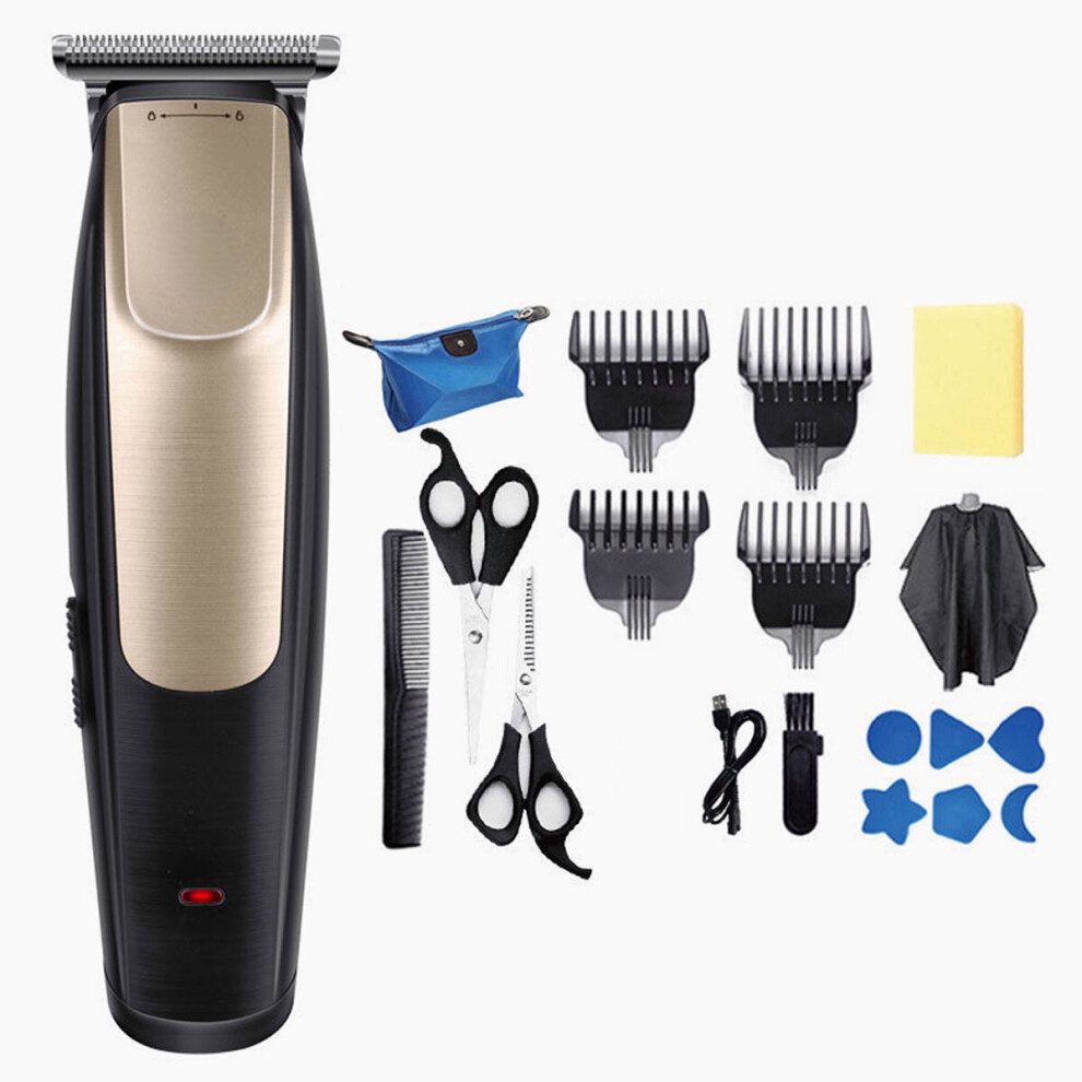 Greenzech (Sliver) 18Pcs Usb Hair Clipper Electric Clipper Rechargeable Electric Clipper Electric Shaver