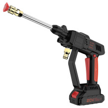 (EU Plug, Two Batteries) 20V Cordless Li-ion Battery Car Washer High Pressure Portable Eletric Sprayer Handheld Watering Washing Cleaning Tool