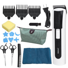 (Blue) 13PCS Cordless Men Electric Hair Clipper Trimmer Cutting Machine Beard Barber