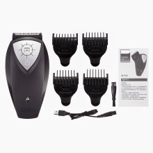 (Gray) Electric Hair Clipper USB Rechargeable Cordless Hair Trimmer Beard Shaver Razor for Adult Child with 4 Limit Combs