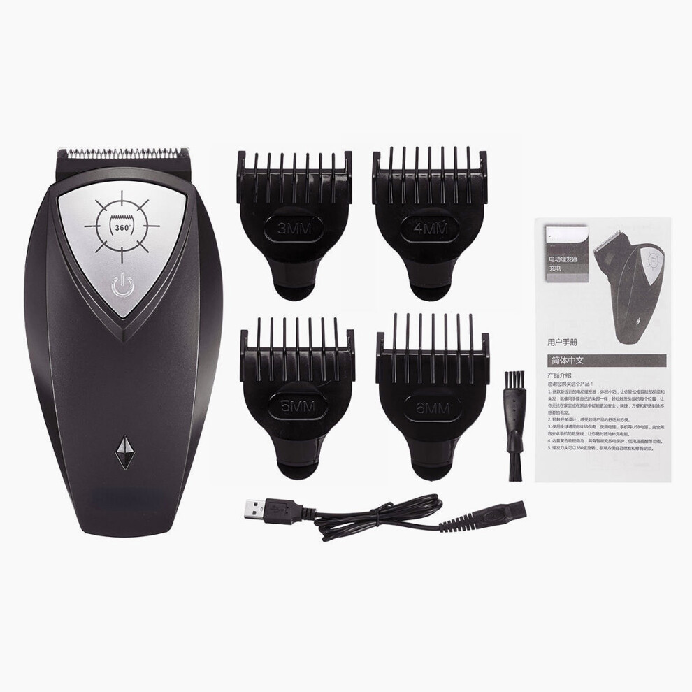 Greenzech Red (Red) Electric Hair Clipper Usb Rechargeable Cordless Hair Trimmer Beard Shaver Razor For Adult Child With 4 Limit Combs