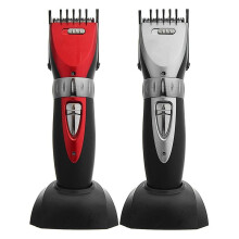 (Red) Electric Hair Clipper Rechargeable Cordless Trimmer Men Barber Home Use Grooming Kit