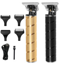 (Black) Men Portable Electric Cordless Hair Trimmer T-outliner Hair Clipper Set Barber Cutter