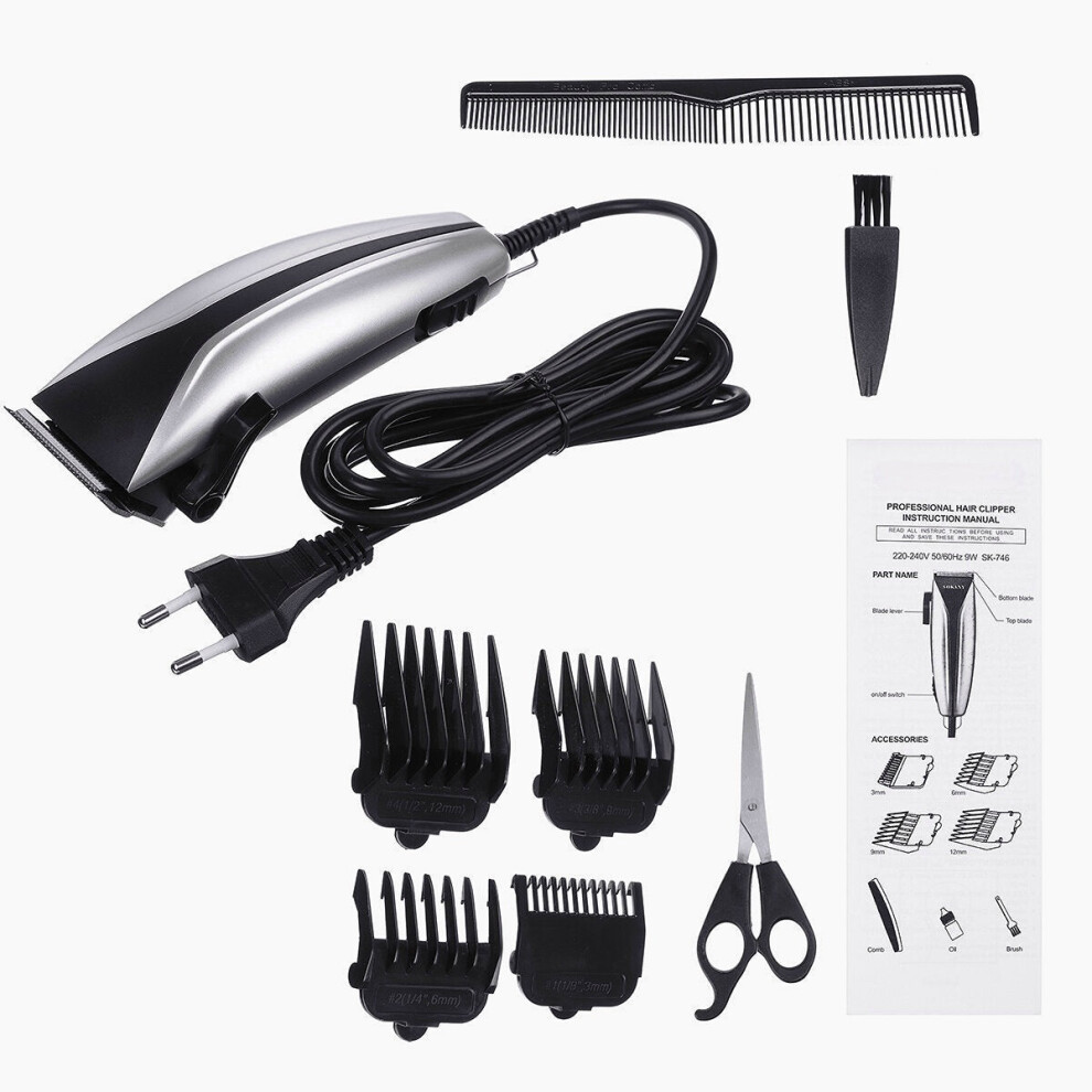 Greenzech Professional Electric Hair Clippers Men's Basic Barber Set Hair Trimmer Shaver Cutter W/ 4Pcs Limit Combs