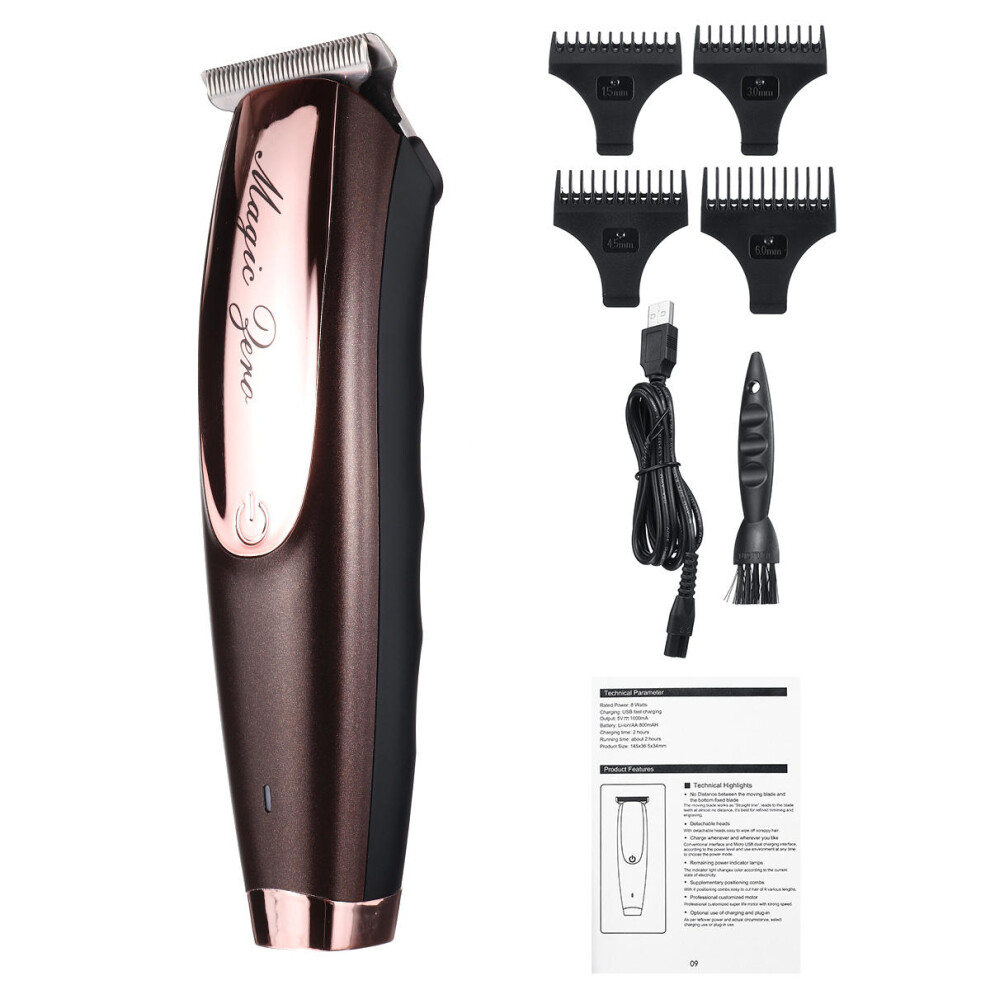 Greenzech T-Shape Multifunction Haircut Kit Ipx7 Waterproof Hair Trimmer Oil Head Electric Hair Clipper