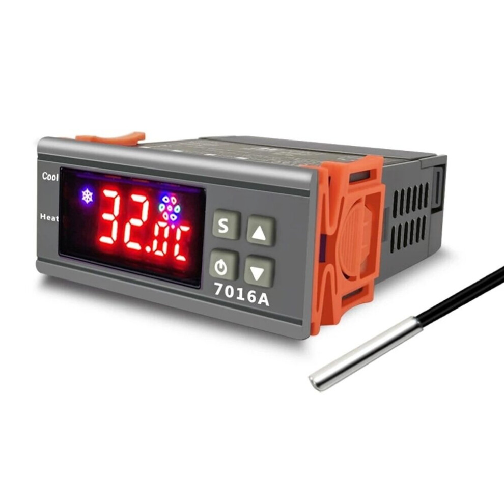 (24V) Digital Temperature Switch Controller 30A High-Power Display Heating Cooling NTC Sensor Temp Control Thermostat for Freezer Fridge Hatching