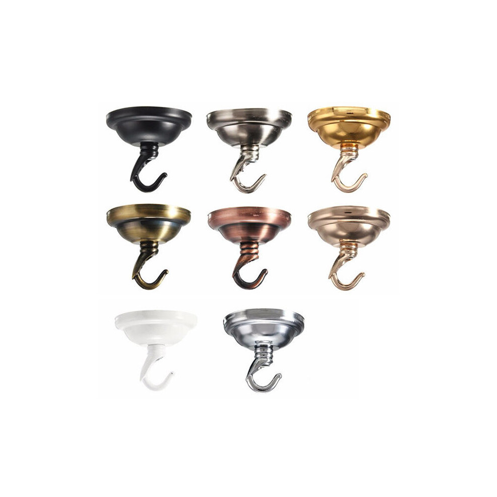 (Black) Vintage Ceiling Rose Hook Plate Holder For Light Fitting Chandelier Lamp-image-OPC-PGMGC72-NEW