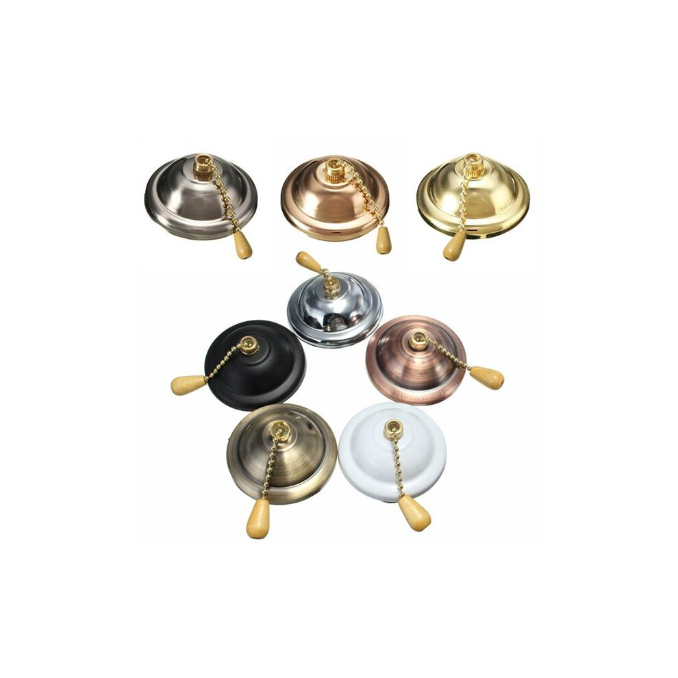 (French Gold) Universal Colorful Ceiling Fan Light Wall light Pull Chain Switch AC 3A/125-250V