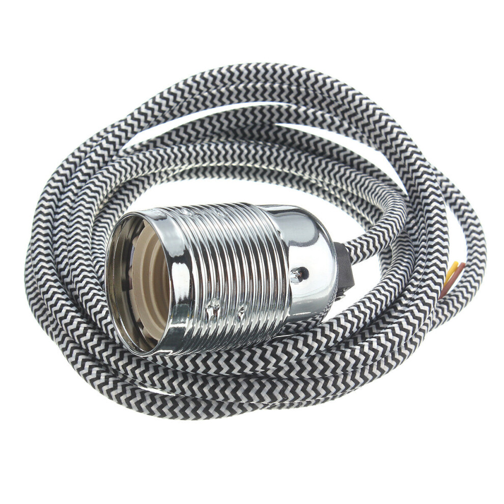(Rose Gold) E27 2M Premium Fabric Flexible Cable Pendant Lamp Light Bulb Holder
