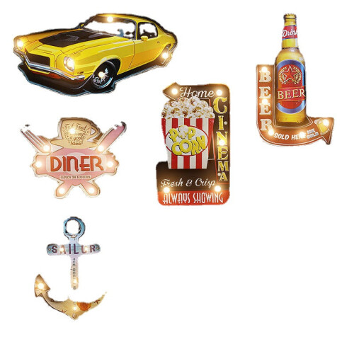 (1) Vintage Retro LED Metal Tin Sign Poster Plaque Bar Pub Club Wall ...
