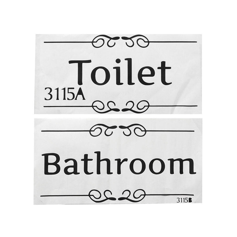 (Toilet) Removable PVC Bathroom Toilet Wall Sticker Door Decals DIY Home Decor