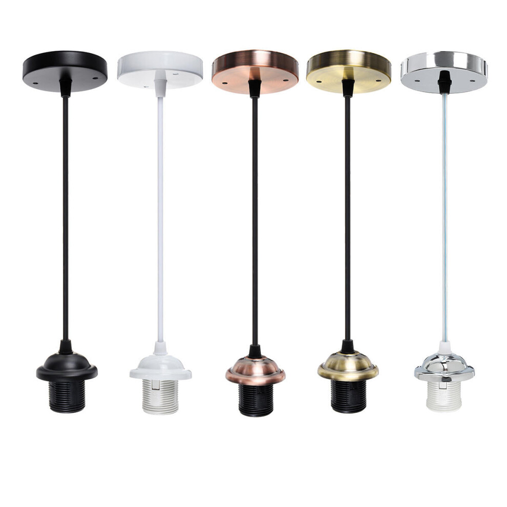 (Bronze) E26/E27 Edison Vintage Retro Pendant Lamp Holder Ceiling Light Base Socket Bulb Adapter AC110-250V