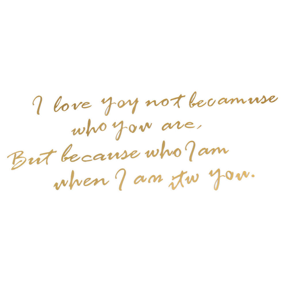 (Gold, S) Acrylic Mirror Stickers Romantic Sentences Background Wall Decoration Stickers