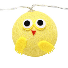 (Yellow) 10/15/20 Chicken Cotton Fairy String Light Birthday Party Kids' Bedroom Decorations
