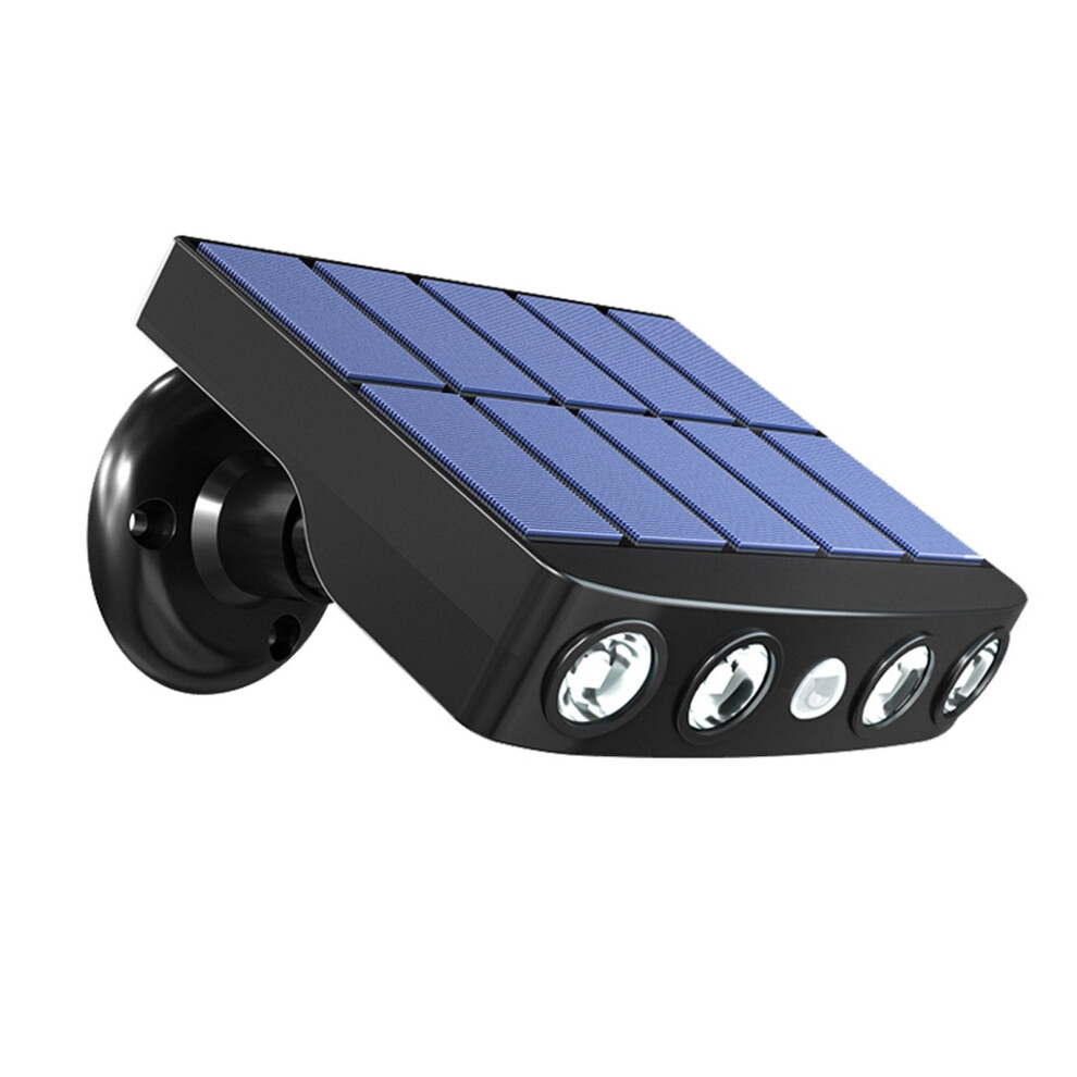 (White, White) Solar Wall Lamp Outdoor Ultra Thin Waterproof Led Illuminated Light Yard Garden Street Stair Lighting Lamp