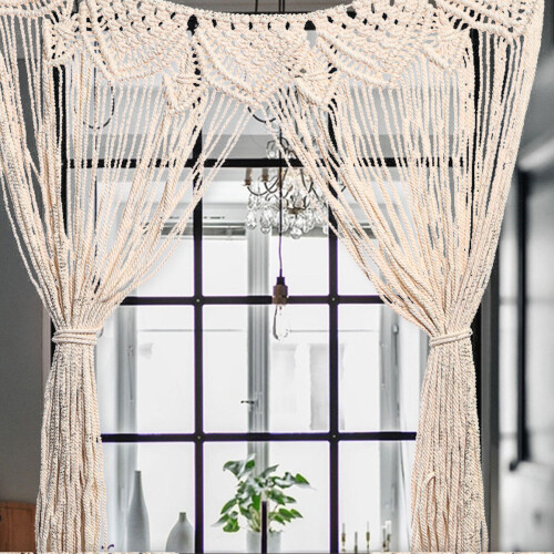 Large Macrame Wall Hanging Door Window Curtain Wedding Backdrop Tapestry Gift 2
