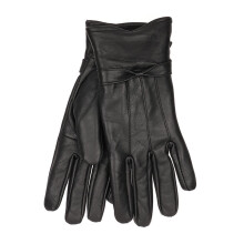 (S/M, Black) Ladies Leather Glove Sheepskin Soft Lining Mitten