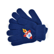 (One Size, Rocket) Boys Magic Mitten One Size Embroidered Gloves